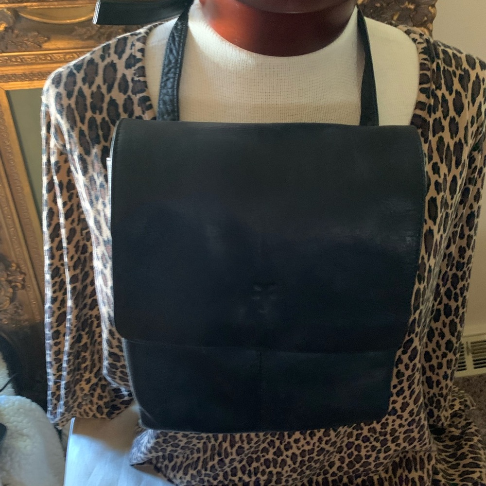Frye leather crossbody Black leather